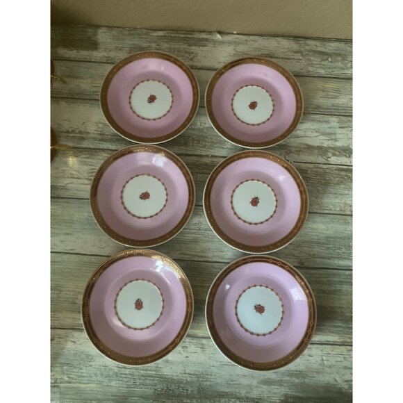 Rutherford Le Jardin De Italy Design Espresso Cup & Saucer Set Pink Gold inBox - Picture 16 of 16